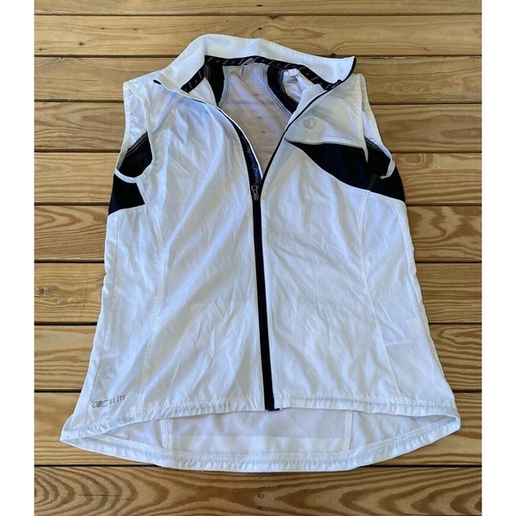 Pearl Izumi Sleeveless Jacket Size Large Women’s White Full Zip - Picture 1 of 8